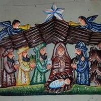 Nativity colored decor